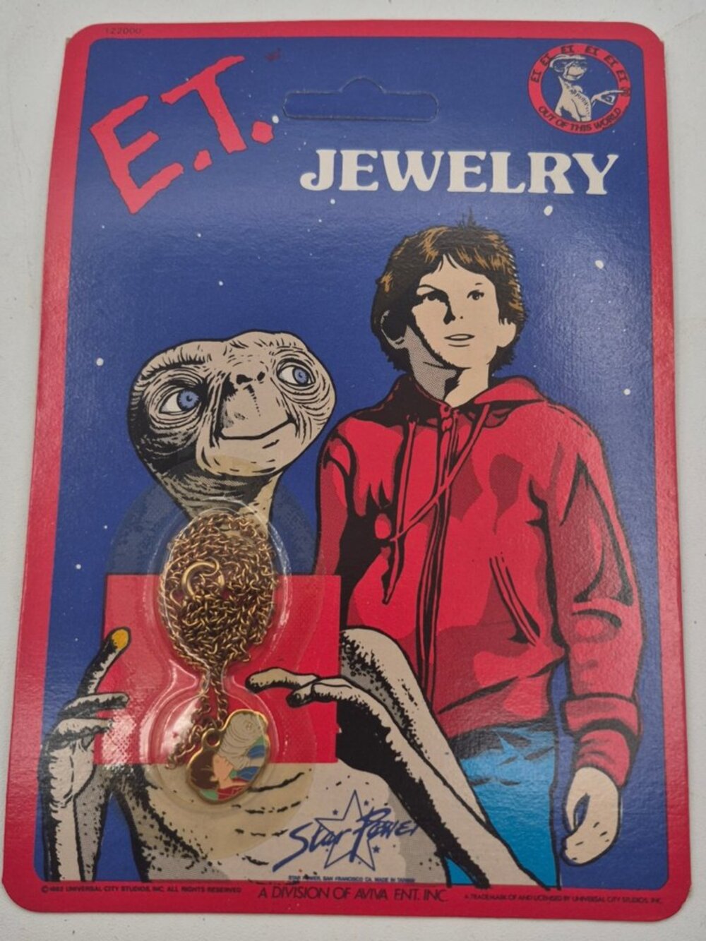 Vintage 1982 E.T. Jewelry Necklace NOS "Elliott & ET"